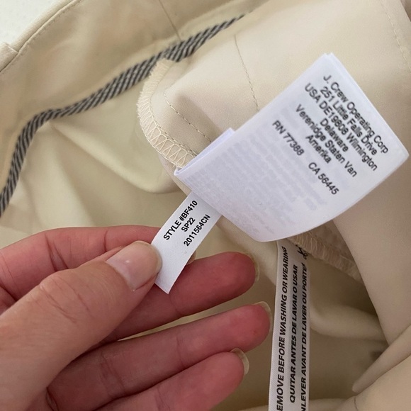 J.Crew Women’s Willa straight-leg lightweight chino pant Size 6 Cream Ankle NWT - Picture 7 of 10